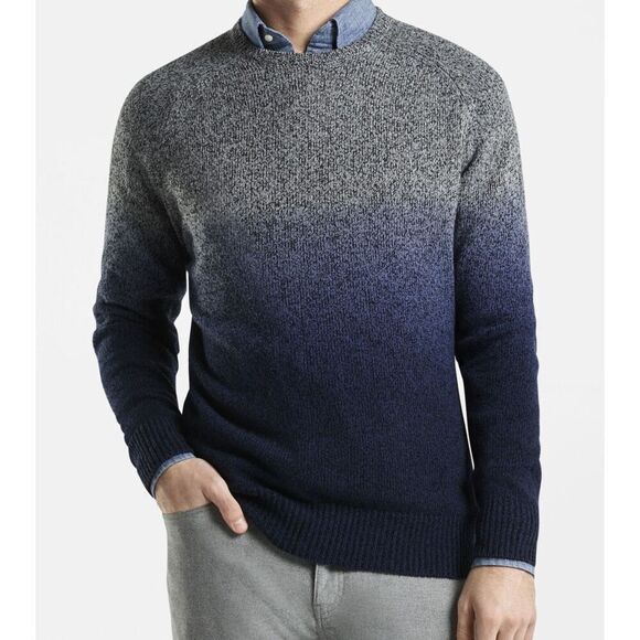 Peter Millar Wool-Blend Dip-Dye Crewneck Sweater men's size large NEW NWT - Picture 1 of 6